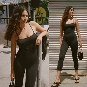 With Jean | NWT Lena Leotard
Black One Piece Playsuit Jumpsuit sz L